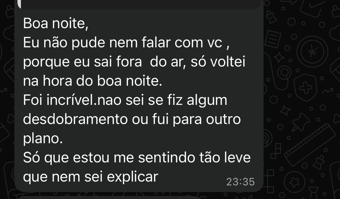 Depoimento: Gustavo, parecia que eu carregava um saco de cimento nas costas. Depois da sessão, eu senti um gelado percorrendo meu corpo e uma leveza que eu não sentia há anos. Dormi como um bebê. - M.S.